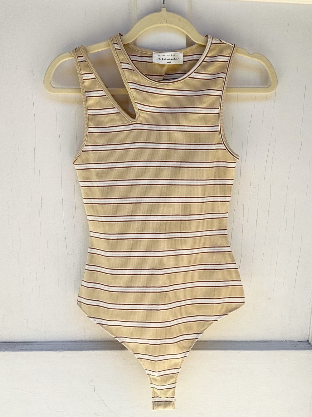 🤎Striped Cutout Bodysuit